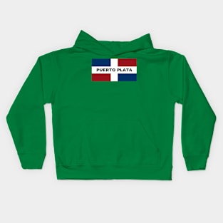 Puerto Plata City in Dominican Republic Flag Kids Hoodie